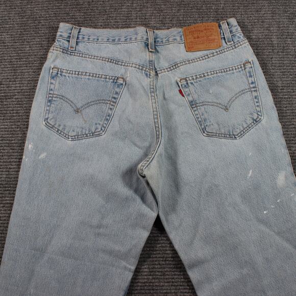 Levi’s Jeans Mens 34x30 Light Wash 550 Relaxed Made in USA Paint Splatter - Picture 7 of 12